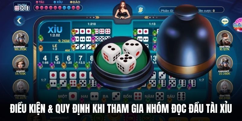 Điều kiện & quy định khi tham gia nhóm đọc đầu tài xỉu.